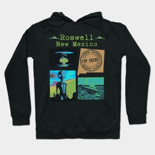 Roswell New Mexico Alien UFO - Psychedelic Tie Dye Classic Hoodie